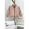 corta vento rose meninas jaqueta zper coraes dourado infantil