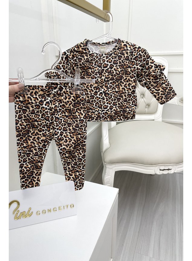 Conjunto ona infantil meninas casaco cala kit
