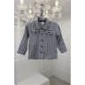 camisa xadrez preto branco menina menino infantil