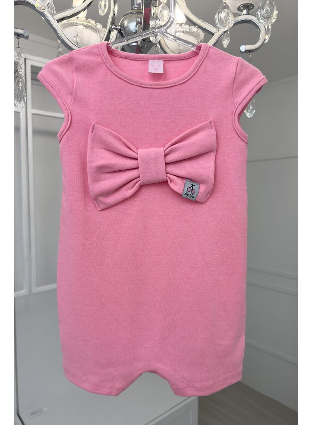 macaquinho bebe menina infantil rosa neon miniconceito laco cereja n