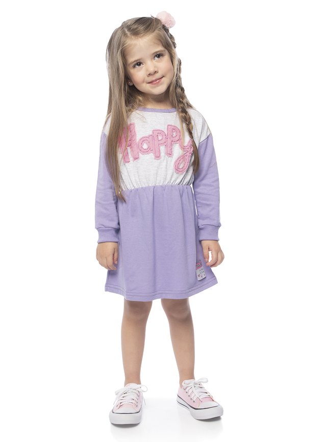 vestido roxo lils branco menina infantil miniconceito bordado