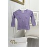 Blusa manga longa pompom lils ribana canelada menina infantil miniconceito b