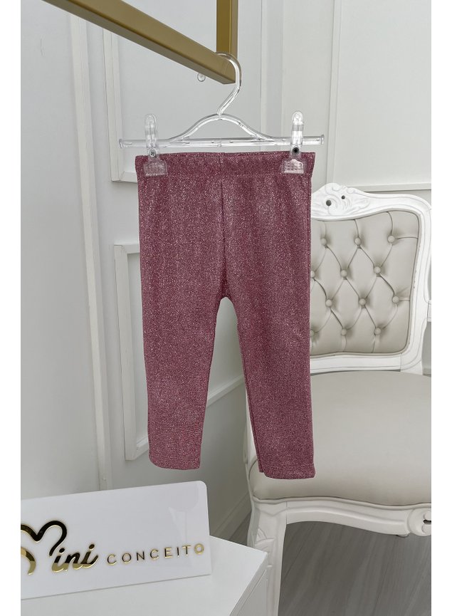 cala legging rosa brilho glitter menina infantil miniconceito b