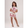 conjunto blusa e shorts saia coracoes oh la la vermelho mescla cinza branco menina infantil b