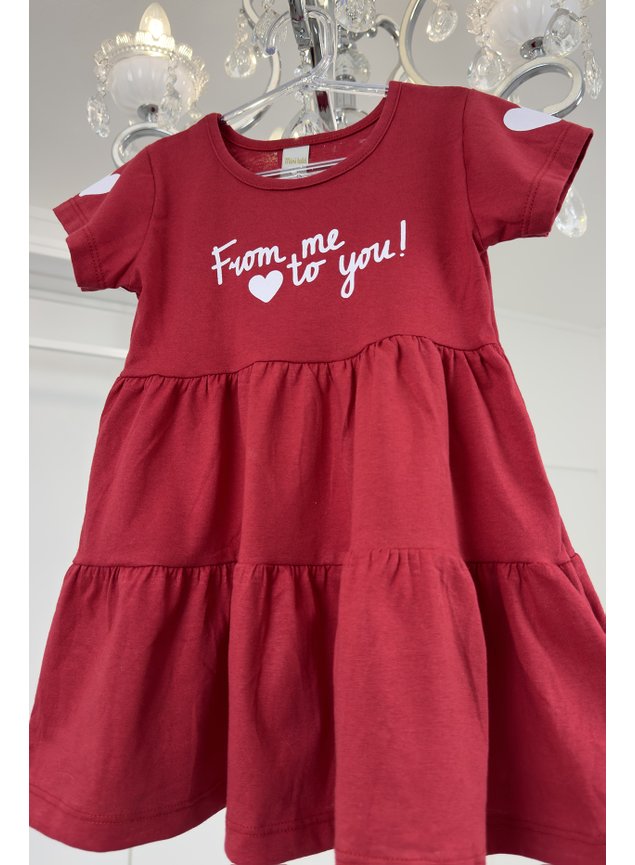 vestido vermelho menina infantil coracao recortes miniconceito manga curta coracoes mp