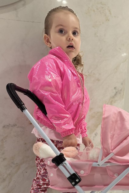 jaqueta corta vento rosa neon menina infantil miniconceito p p