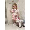 vestido manga tule flores coracoes borboleta rosa menina infantil miniconceito
