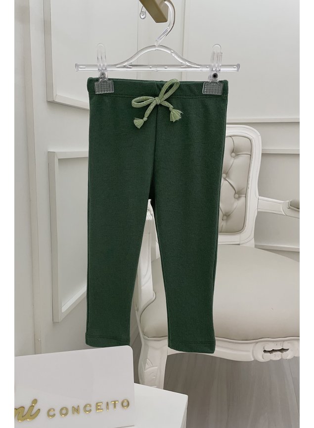 cala legging ribana canelada verde bandeira menina infantil miniconceito