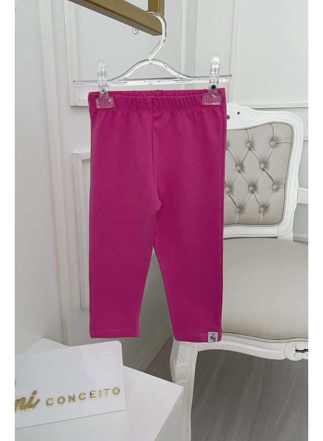 Legging em cotton Pink rosa menina infantil miniconceito