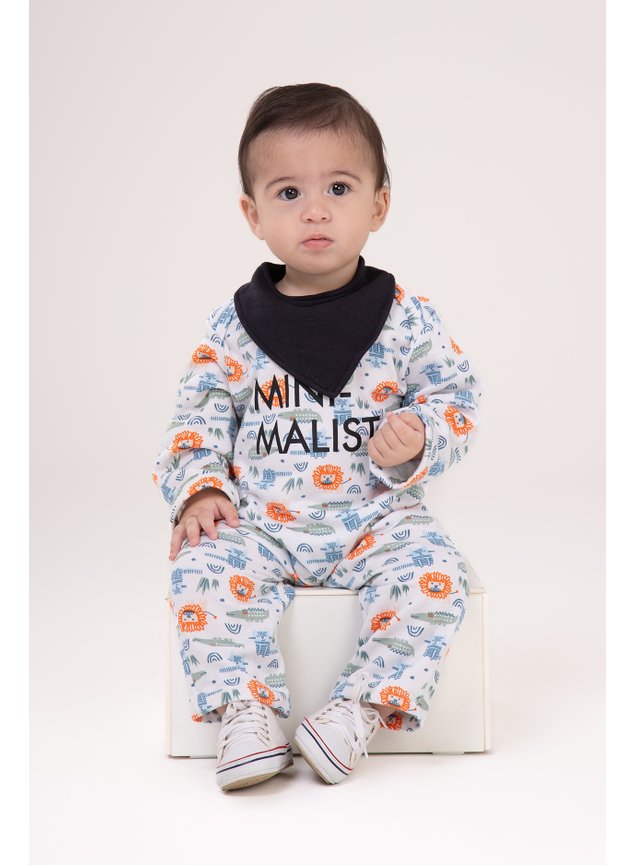 Macaco kit babador animais safari menino infantil miniconceito bebe