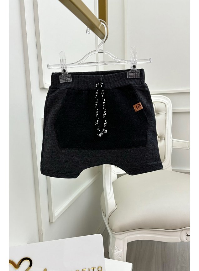 bremuda jogger preto menino infantil minicocneito