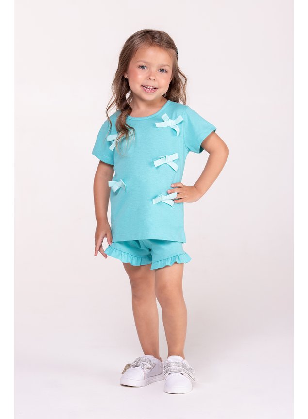 conjunto laos menina infantil miniconceito verde azul
