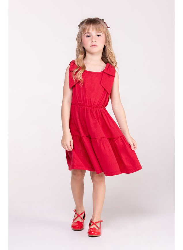 Vestido Curto Vestido Vermelho Infantil Renner Vestido Vermelho
