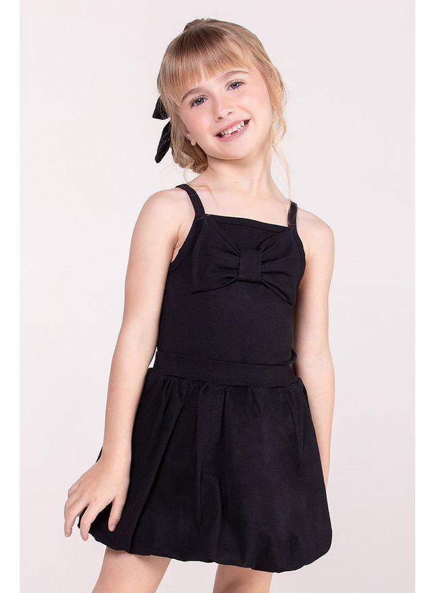 CONJUNTO BALONE preto REGATA SHORTS SAIA MENINA INFANTIL MINICONCEITO a