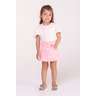 conjunto blusa e shorts saia corao rosa neon menina infantil minicocneito