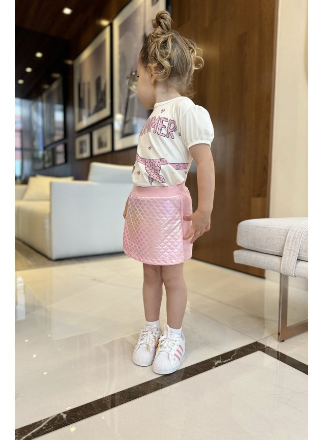 conjunto sereia bolsinha meninas infantil miniconceito holografico rosa mar escama cauda 7 7