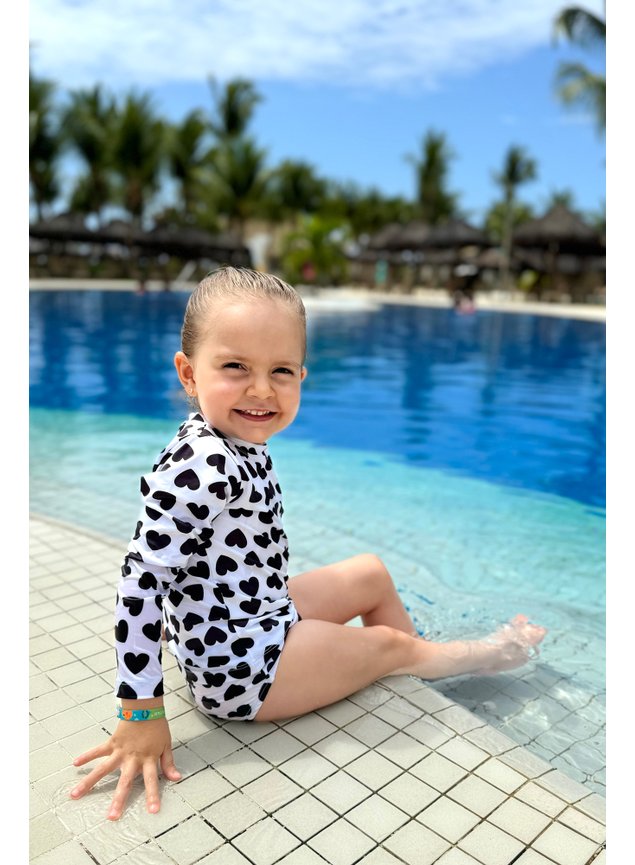 CONJUNTO verao praia piscina coraes menina infantil mini conceito preto