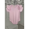 body rosa bebe menina infantil miniconceito babado manga curta