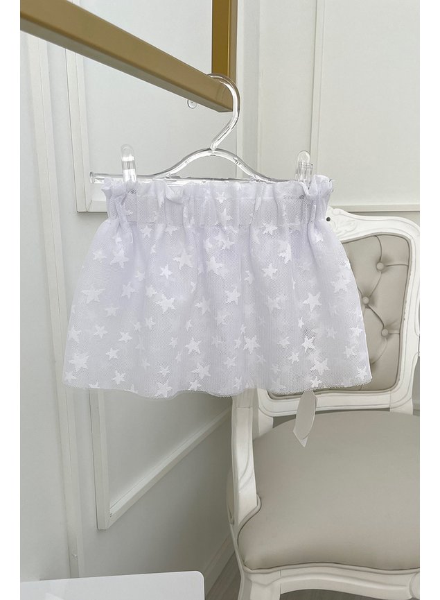 saia estrelas tule menina infantil miniconceito bebe
