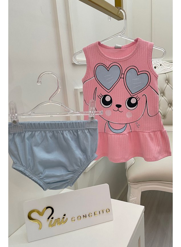 bata calcinha cachorrinho menina infantil miniconceito rosa azulk