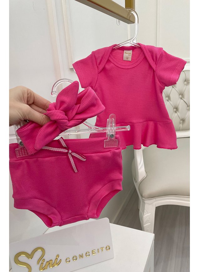 bata calcinha cachorrinho menina infantil miniconceito rosa faixa
