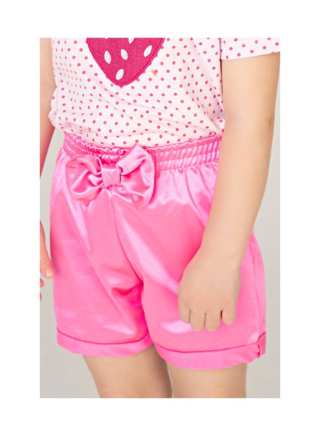 shorts laco rosa pink menina infantil miniconceito a