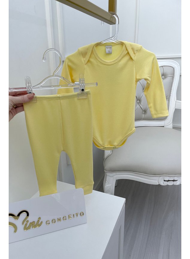conjunto body legging cala rbana amarelo l menino menina infantil miniconceito bebe