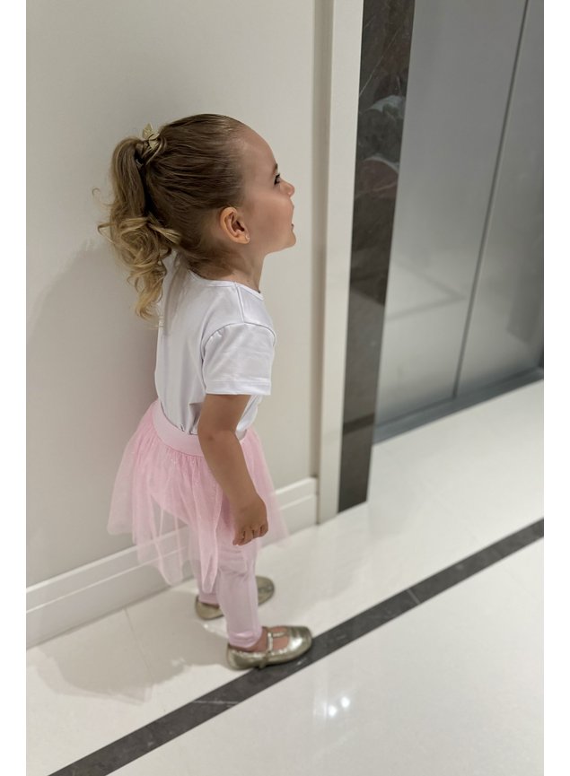 Conjunto Infantil Rosa Ursinho com Tule om Melhores Preços Mini