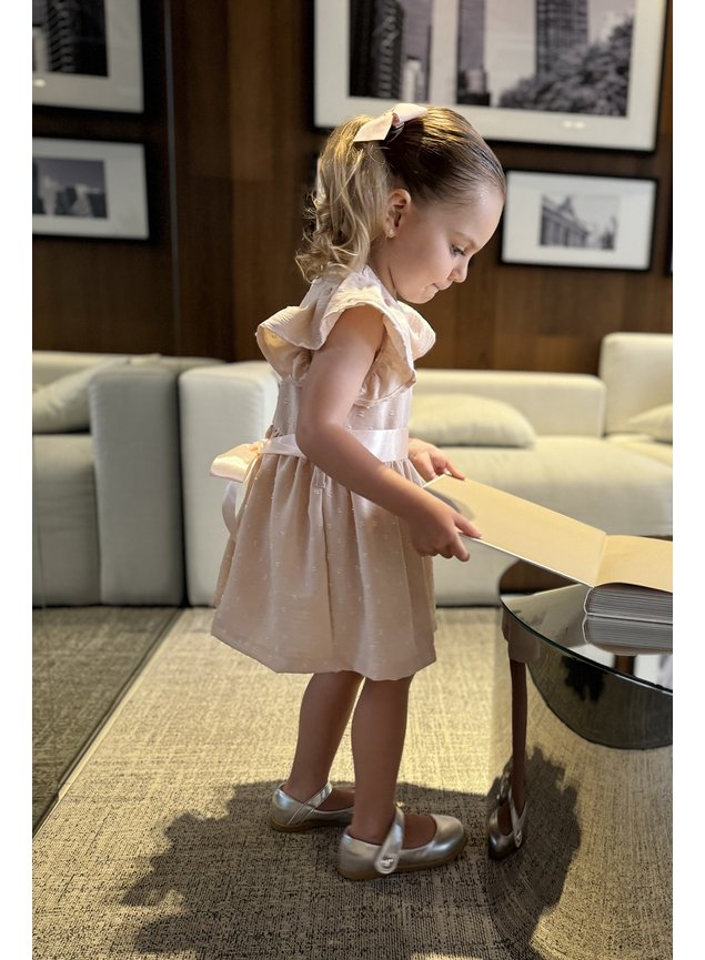 vestido bege laco meninas infantil miniconceito a1