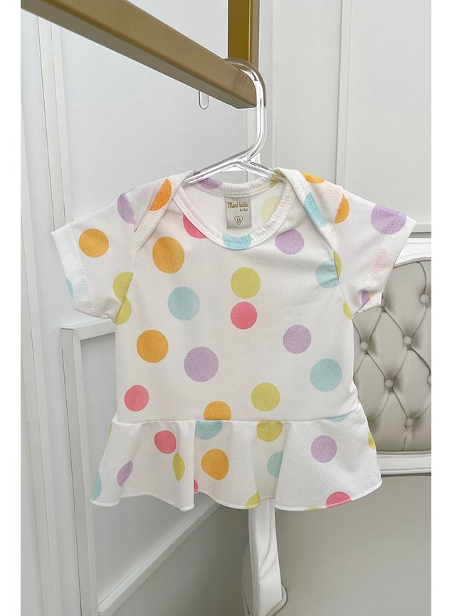 bata poas bolinhas coloridas menina infantil miniconceito bebe a