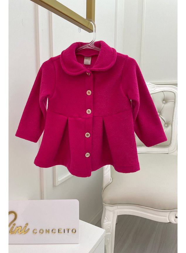 casaco rosa pink meninas infantil miniconceito a