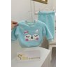 conjunto pelo rostinho azul gatinho menina infantil bebe miniconceito