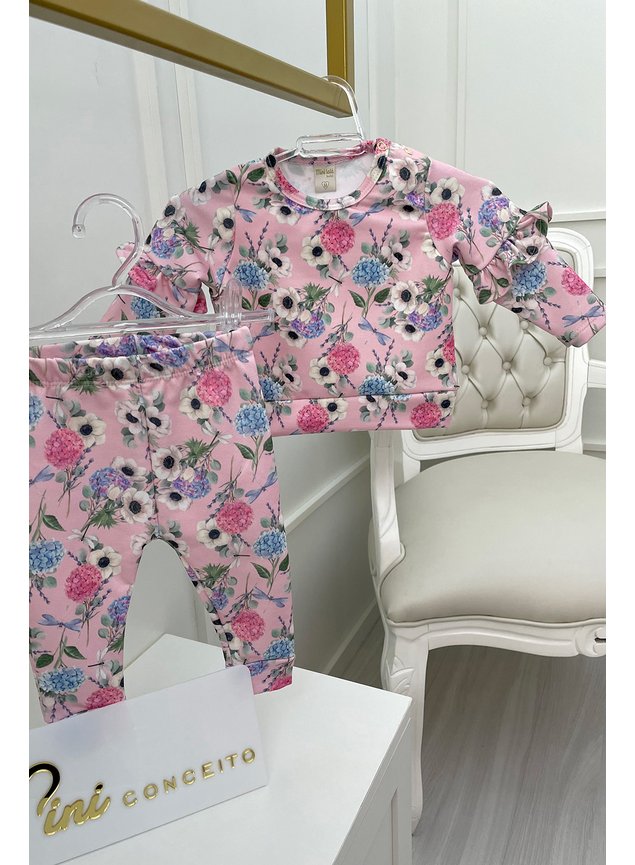 conjunto florido rosameninas infantil miniconceito