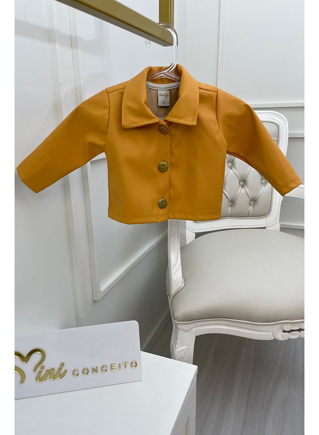 casaco courinho amarelo caramelo menina infantil miniconceito