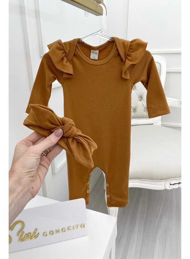 macaco marrom menina infantil faixa bebe miniconceito