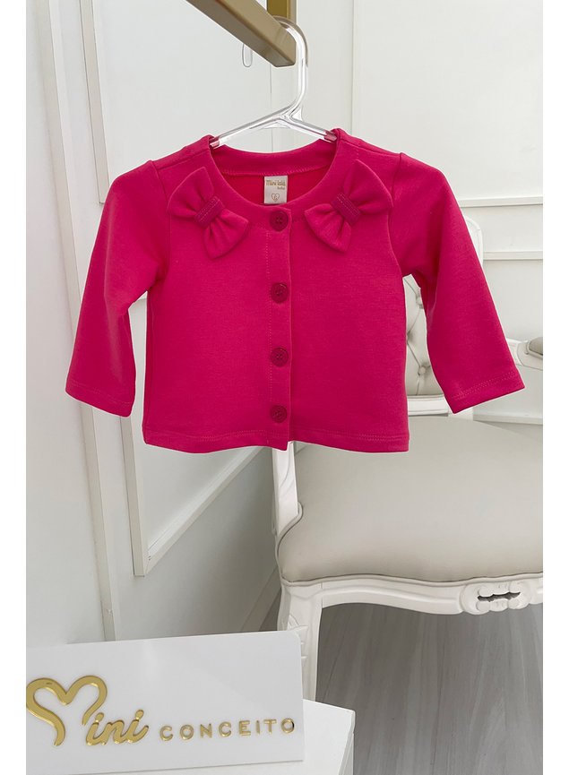 casaco laos pink meninas infantil miniconceito bebe