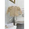 casaco lurex dourado menina infantil minicocneito bebe