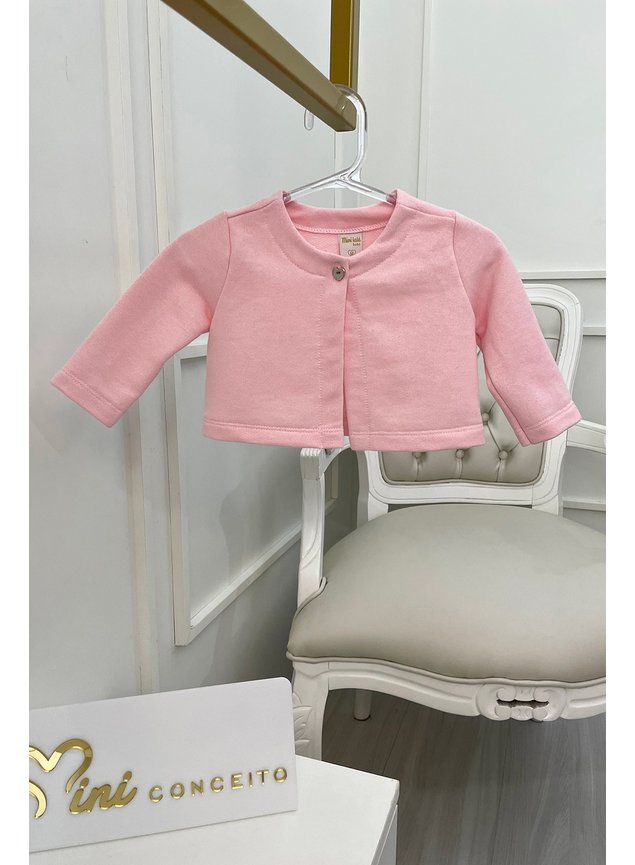 rosa casaco menina infantil bebe miniconceito