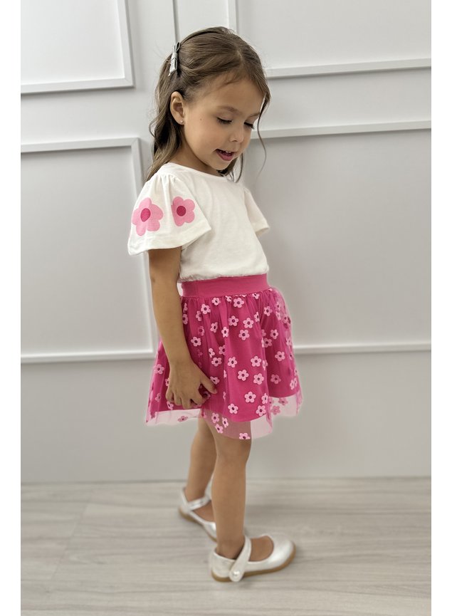 conjunto tule flores borboleta menina infantil miniconceito g