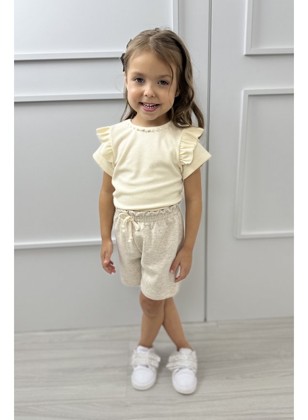 conjunto ano novo blusa shorts menina infantil miniconceito off t