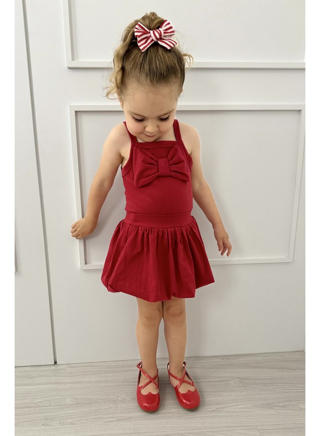 conjunto balone vermelho menina infantil miniconceito u