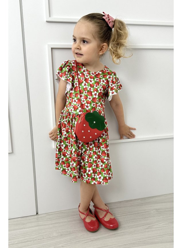 vestido morango menina infantil miniconceito m