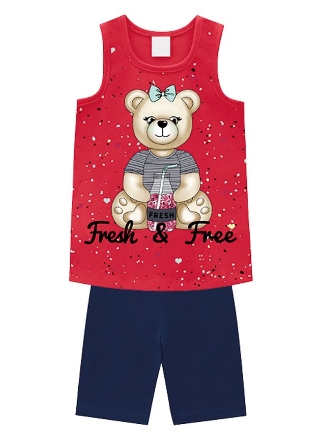 conjunto ursinho vermelho menina infantil miniconceito