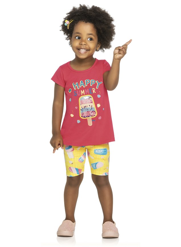 conjunto sorvete menina infantil minicocneito t
