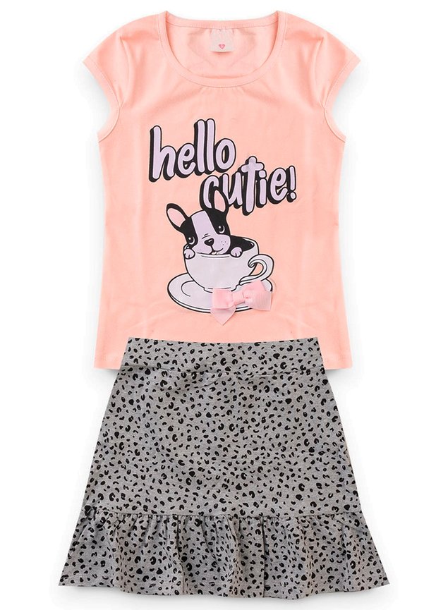 conjunto cachorrinho na caneca menina infantil y