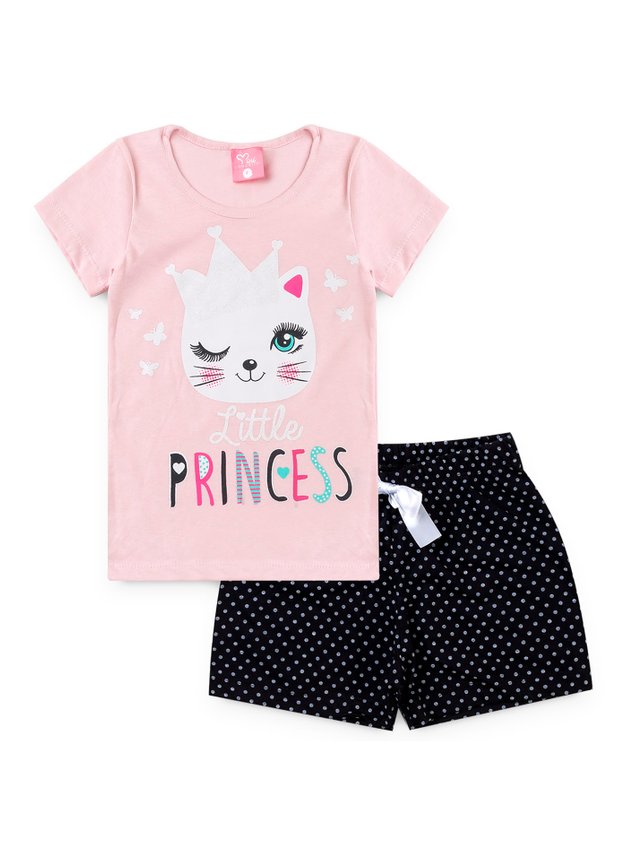 pijama gatinho menina infantil t