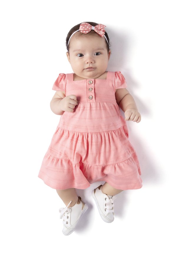 vestido rosa bebe menina miniconceito