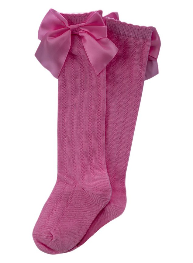 meia lao bebe menina infantil lao cetim pink