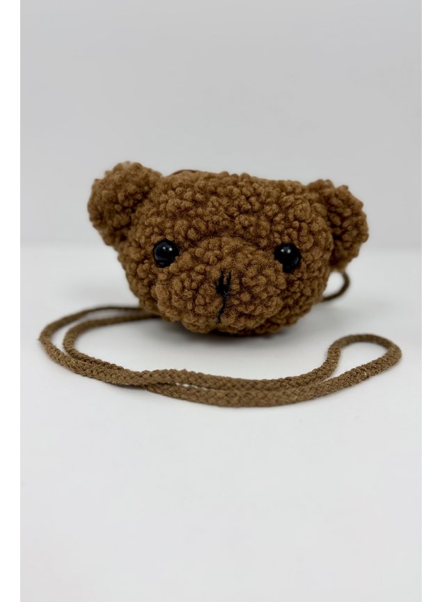 cabeca ursinho pelucia bolsa menina infantil miniconceito marrom t