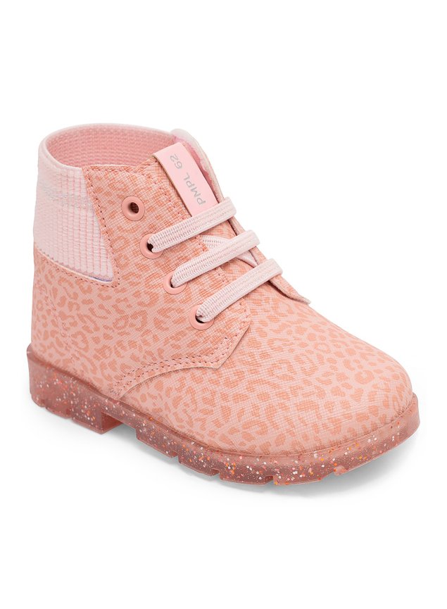 botinha rosa oncinha menina infantil bebe miniconceito y